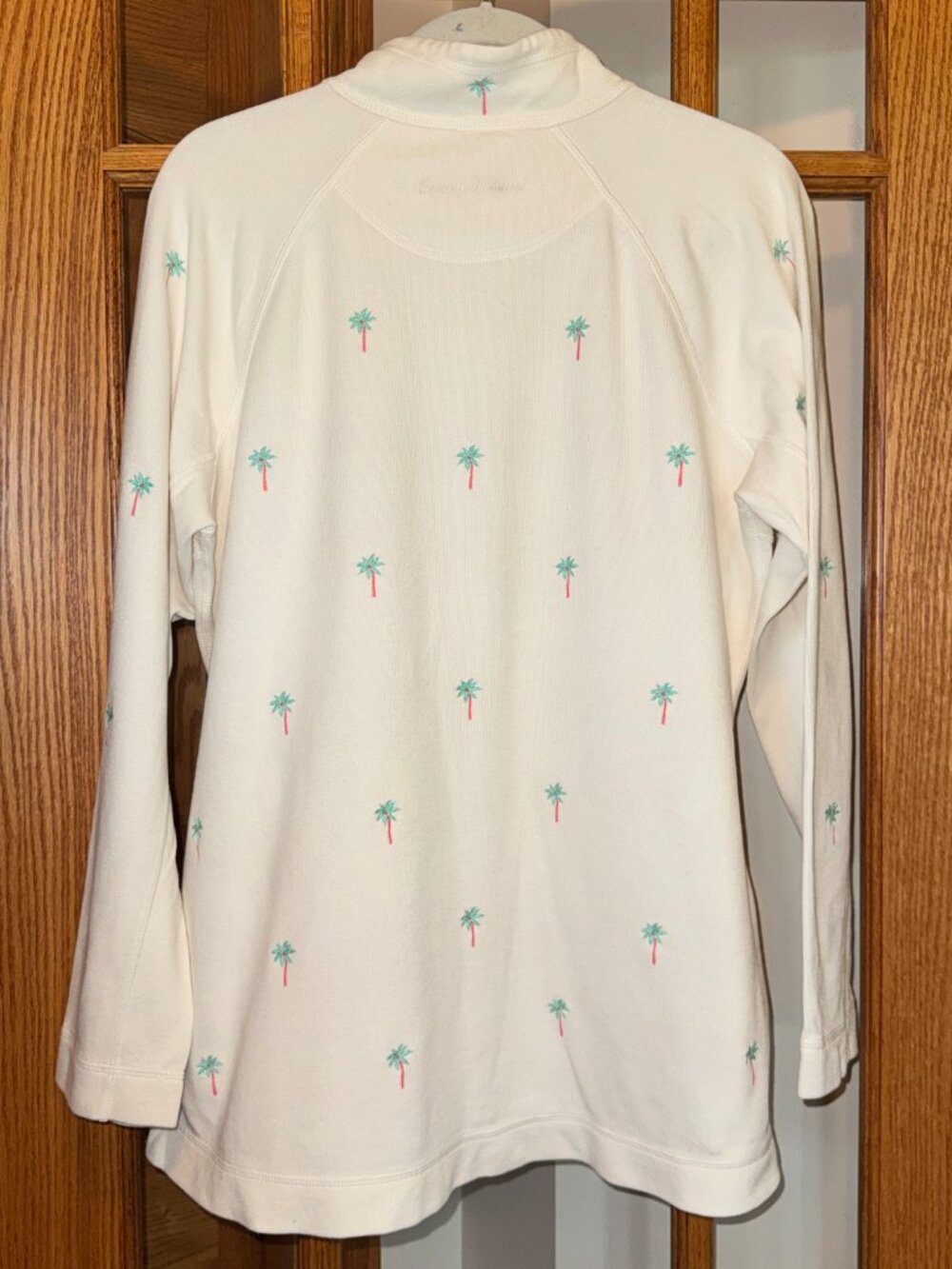 EUC TOMMY BAHAMA ARUBA EMBROIDERED PALM TREE FULL ZIP TOP JACKET SWEATSHIRT XL - Picture 2 of 5